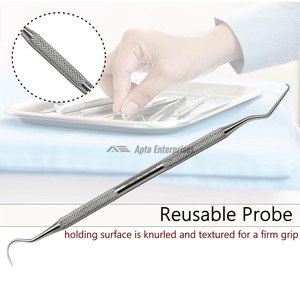 Dental Tartar Scraper Tool Double Ended Explorer Probe #5 <b>Plaque</b> <b>Remover</b> Stainless Steel Reusable Manual CE Certified <b>Tooth</b> Pick - Product Image 2