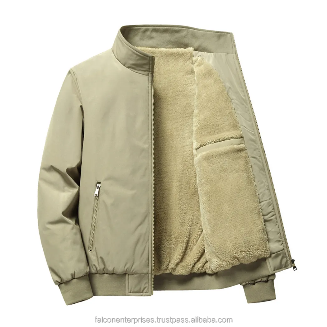 Jaket penahan angin pria, Streetwear Windbreaker ukuran besar 8XL bulu tebal katun warna Solid berkerah jaket hangat musim dingin