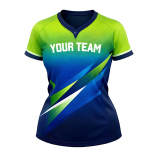 Prix d'usine Nouveau style Uniforme de softball pour femmes Maillot de baseball en maille personnalisé Ensemble uniforme de softball pour femmes Maillot personnalisé à col en V - Product Image 4