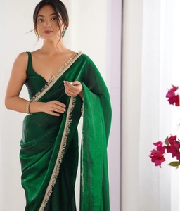Tela de Chifón sin Coser KV para Blusa, Diseño Propio para Saree - Product Image 1