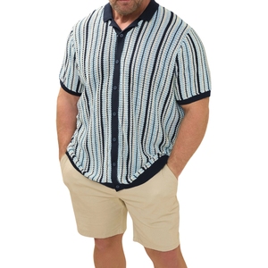 Camisa de Punto de Manga Larga para Hombre, Corte Regular, 100% Algodón, Transpirable, Informal, con Botones, para Verano - Product Image 3