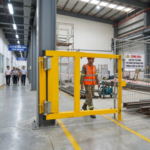 Steel Adjustable <b>Spring</b> Safety <b>Gate</b> <b>for</b> Ladder Way and Platforms Vietnam Manufacturer ISO Sedex Certified High Quality Sale - Product Image 2