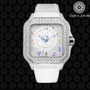 Reloj de Cristal de Lujo para Mujer Charm Jewells, Analógico de Cuarzo, Esfera Cuadrada en Oro Amarillo de 38 mm, Estilo Joyería de Moda - Product Image 3