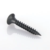 Vis à cloison sèche personnalisable à tête trompette en acier au carbone phosphaté noir, pour la construction et la décoration de plaques de plâtre – Approvisionnement direct usine