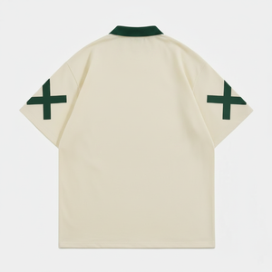Polo en coton pour homme, uni, respirant, décontracté, avec logo brodé sur le devant, manches courtes, broderie de lettres - Product Image 5