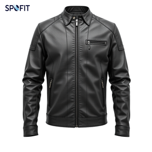 Blouson de motard en cuir véritable marron clair pour homme, coupe ajustée, blouson de motard, design de couleur de tissu personnalisé, prix abordables - Product Image 6