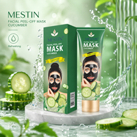 Masque facial peel-off au concombre Nettoyage en profondeur des pores Soin hydratant Peau éclatante Formule personnalisée OEM Marque privée Faible MOQ