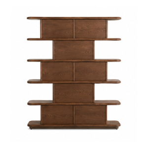 <b>Modern</b> Solid Teak Wood Bookcase Open Display <b>Shelf</b> Luxury Wooden Bookshelf Storage Cabinet for Living Room Hotel Villa Apartment - Product Image 4