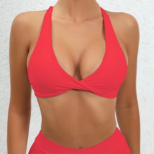 Soutien-gorge de sport haute performance personnalisé en gros, réglable, antichoc, croisé, avec rembourrage et boucle - Product Image 5
