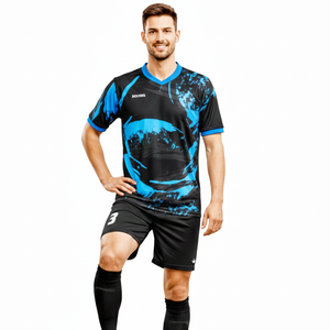 Uniforme de Fútbol para Hombre, Venta Caliente, Calidad Premium, Poliéster 100% Transpirable, Secado Rápido, Color Negro, con Servicios OEM - Product Image 5