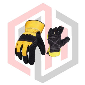 ถุงมือหนังวัวแบบ Rigger ป้องกันการฉีกขาดทั้งฝ่ามือ ระบายอากาศได้ดี ปราศจากซิลิโคน ปราศจากแป้ง ป้องกันความร้อน ป้องกันการบาด - Product Image 1