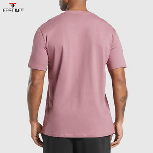 Camiseta de algodón para hombre, informal, lisa, de manga corta, para verano, 180g, tejida, con estampado digital, color liso - Product Image 2