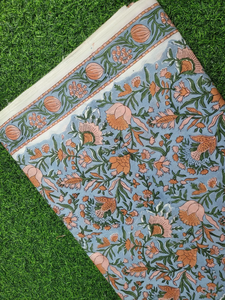 Tissu 100% Coton Imprimé à la Main Motif Mugal Butta Respirant Doux Léger Large pour Robes Filles & Femmes Couture Cadeau - Product Image 4