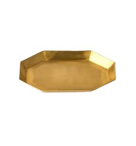 Refined Brass Tray <b>Decorative</b> Multipurpose Serving <b>Plate</b> Luxury Handmade Metal Restaurant Hotel Buffet Presentation Home Accesso - Product Image 2