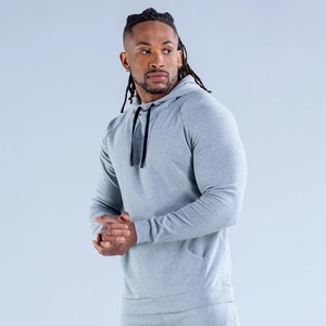 Sudadera con Capucha Personalizada al por Mayor para Hombre, con Logotipo Frontal, Tejido Elástico, Resistente al Viento, para Invierno, Gimnasio, Entrenamiento, Ropa Deportiva, Transpirable y Suave - Product Image 3