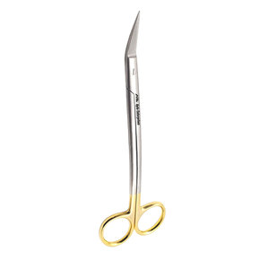 Dean Scissors 7 Inches Double Curved Gold Plated <b>Tungsten</b> Carbide Inserts Surgical Dental ENT Precision Operating Instruments - Product Image 6