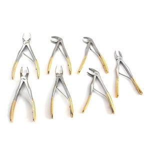 Pinza de Extracción Dental de Acero Inoxidable con Agarre Personalizado, Instrumentos Quirúrgicos Dentales Manuales con Dientes Serrados - Product Image 1