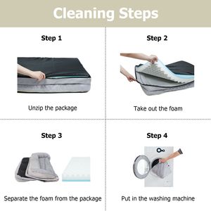 Cama Ortopédica para Perros con Soporte Alto, Espuma Viscoelástica Transpirable e Impermeable, Laterales Elevados para Razas Pequeñas y Grandes - Product Image 6