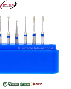 ชุดเครื่องมือผ่าตัดทางทันตกรรม Surtechs FG Diamond Burs FG115 สำหรับการเตรียมโพรงฟันแบบรุนแรงรบกวนต่ำ ชุดหยาบ 8 ชิ้น - Product Image 6