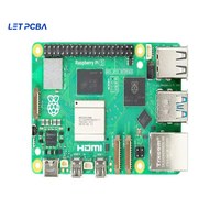Carte Raspberry Pi 5 officielle Cortex-A76 2 Go/4 Go/8 Go Linux PCIe Gigabit Ethernet USB3.0 Éducation Créateur Python 200g LETPCBA