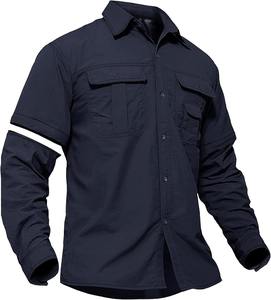 Camisa de Pesca Transpirable e Impermeable 100% Poliéster PFG con Botones, Personalizable con Logotipo, Secado Rápido, Protección UV para Hombre - Product Image 3