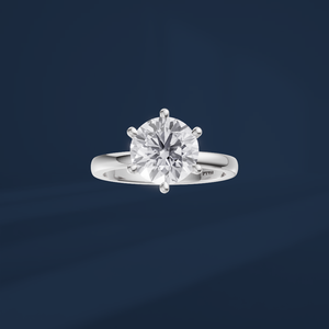 Bague de fiançailles de luxe pour femme de la marque DIFF, diamant de laboratoire classique rond brillant, platine PT950, certifié IGI - Product Image 2