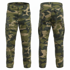 OM ODM LOW MOQ Comfortable Custom Logo <b>Camo</b> <b>Cargo</b> Pants <b>Men</b> Outdoor Work <b>Trousers</b> Multi Pocket Cotton Style Utility Pants - Product Image 5