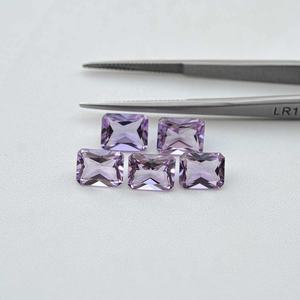 7x9mm naturel rose améthyste à facettes octogone forme pierre précieuse AAA qualité princesse coupe améthyste pierre semi-précieuse en vrac en vente - Product Image 2