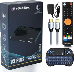 vSeeBox V3 Plus 2024 Newest Media Box Includes Large Size Voice Remote, Backlit <b>Mini</b> <b>Keyboard</b> and 8K HDMI Cable - Product Image 1