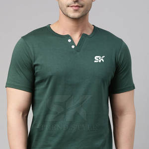 Camisetas Henley Lisas Personalizadas en Oferta Online, Camisetas Henley Lisas de Talla Grande, Camisetas Henley Lisas para Usar en Verano - Product Image 5