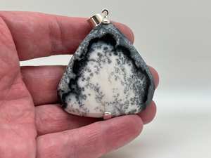 Colgante de Ágata Dendrítica en Plata de Ley 925, Forma de Lágrima, Hecho a Mano en Nuevo México, Piedra Natural, Joyería, Regalo - Product Image 2