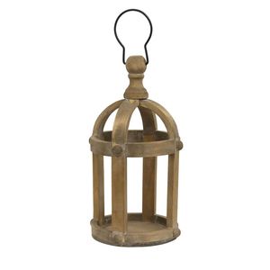 Linterna de Madera Atemporal, Accesorio Decorativo para el Hogar con Paneles de Vidrio, para Decoración de Casas de Campo, Bodas y Jardines - Product Image 1