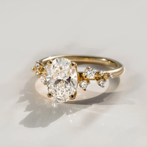 <b>Custom</b> Luxury Diamond <b>Rings</b> S925 Silver 18K Gold Plated 1CT CVD Oval moissanite Certified Excellent Cut Unisex - Product Image 5