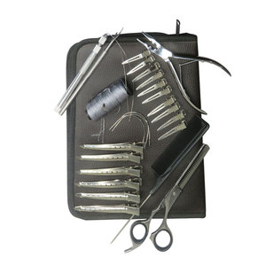 Professional Hair Extension Tool Kit <b>Set</b> with <b>Pliers</b> Loop Needle Clips & Sectioning Tools Salon Hair Extension Installation Kit - Product Image 5
