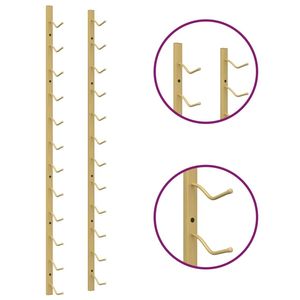 Estante de Pared para Botellas de Vino, Dorado, de Hierro, para 12 Botellas - Product Image 4