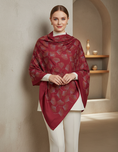Elegant Merino <b>Wool</b> Stoles for Women Designer Winter <b>Wool</b> <b>Wrap</b> Soft Warm Scarf Swarovski Crystals Traditional Scarves Shawls - Product Image 4