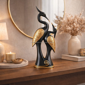 Sculpture d'Oiseau Grue en Polyrésine AG Elements, 12 Pouces, Statue Décorative Moderne pour Table, Ornement Animalier de Luxe pour l'Intérieur de la Maison - Product Image 6