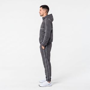 Survêtement en nylon pour homme, fermeture éclair intégrale, vêtements de sport légers, vêtements athlétiques, coupe ajustée, entraînement, course à pied, fitness, vêtements d'aventure en plein air - Product Image 3