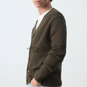 Cárdigans Elegantes para Hombre en Mezcla de Algodón con Sensación Ligera para Uso Diario Informal - Product Image 1