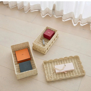 Juego de 2 cestas festoneadas para habitación infantil con tapas, hechas en Vietnam, diseño personalizable OEM/ODM a precio de mayorista. - Product Image 2