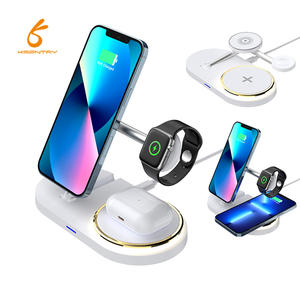 Station de charge magnétique <span class=keywords><strong>sans</strong></span> <span class=keywords><strong>fil</strong></span> 3 en 1, support de charge rapide <span class=keywords><strong>sans</strong></span> <span class=keywords><strong>fil</strong></span> 15w pour <span class=keywords><strong>Iphone</strong></span> Airpods <span class=keywords><strong>Apple</strong></span> Watch - Product Image 1