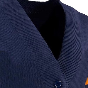 เสื้อคาร์ดิแกนไหมพรม/อะคริลิกสีกรมท่าสำหรับปีใหม่  รับสั่งทำสีและปักลาย  เสื้อถักนิตติ้งสำหรับชมรม มหาวิทยาลัย วิทยาลัย  สำหรับทุกเพศ - Product Image 2