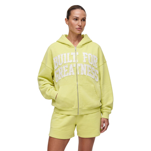 Ensemble de shorts amples en molleton de coton 450 avec fermeture éclair pour femme, broderie personnalisée, shorts en molleton de coton épais, deux pièces pour femme - Product Image 3