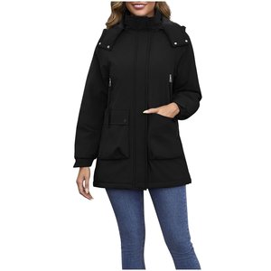 Windproof <b>Women</b> Down Coat Hooded Winter Casual Sport Heavy Duty Performance Athletic <b>Zip</b> <b>up</b> Outerwear - Product Image 3