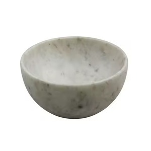 Wholesale Handcrafted White Marble <b>Bowl</b> Natural Stone Fruit <b>Salad</b> <b>Serving</b> <b>Bowl</b> Luxury Modern Decorative Table Centerpiece <b>Bowl</b> - Product Image 1