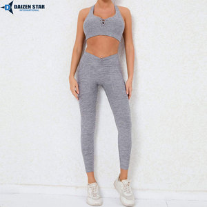 Plus Size Yoga Set Women High Waist Leggings Sports Bra Gym Workout Clothes Set - Product Image 5