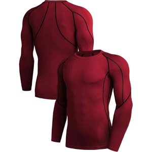 Meilleures ventes : Rashguard court personnalisé couleur unie pour homme, sportswear BJJ MMA respirant, séchage rapide, écologique, anti-UV, en polyester - Product Image 2