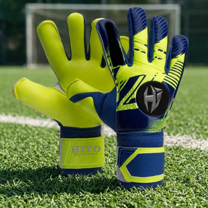 Gants de gardien de but haut de gamme, paume avant en latex allemand, dos en latex gaufré, coupe moyenne, protection des doigts personnalisée, service OEM - Product Image 4