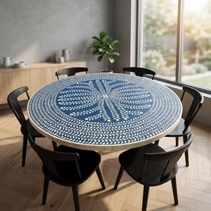 Premium Quality Round Bone Inlay Ornaments Resin with Floral Design for Living Room Hotel and Home Available At Best Price - Product Image 6