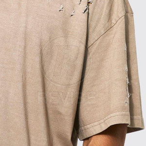 Nouveau design 2026 REVIBE INDUSTRY T-shirt homme effet vieilli, haute qualité, décontracté, respirant, coupe classique, 100% coton, en promotion - Product Image 5